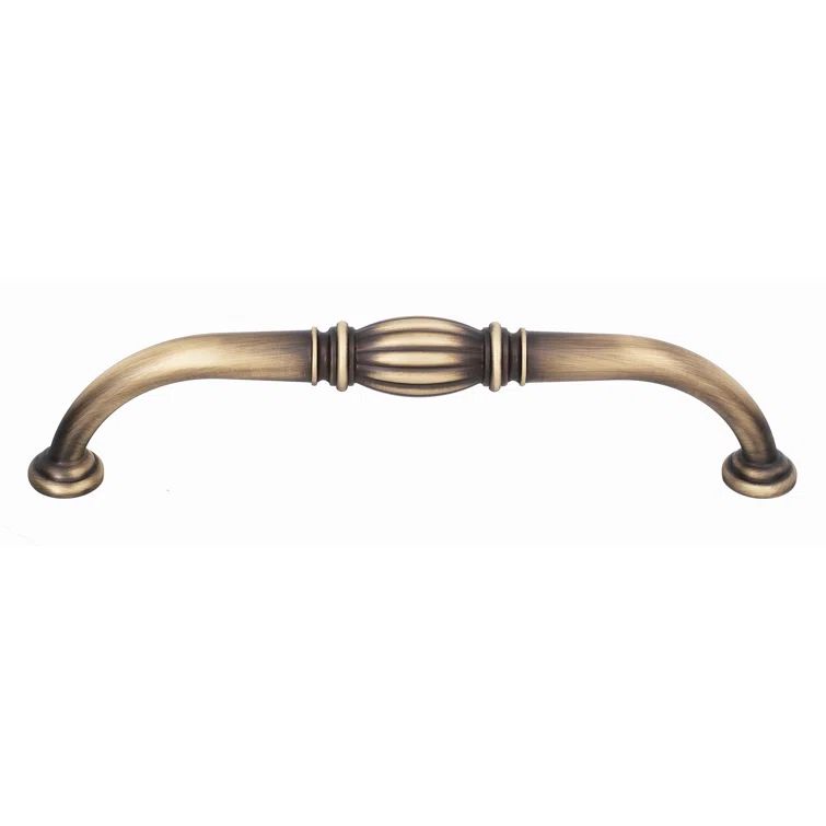 Antique English Matte Brass Traditional Bar Pull