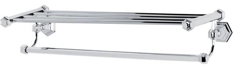 Polished Nickel Wall Mounted 24'' Rectangle Shelf