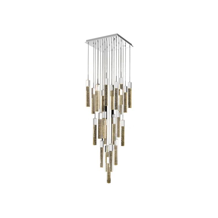 Original Glacier Avenue 25-Light LED Cluster Pendant in Chrome