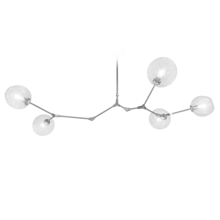 Fairfax Chrome 5-Light Sputnik Chandelier with Glass Globes
