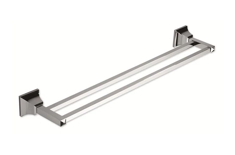 Polished Nickel Modern Wall Mounted Double Towel Bar