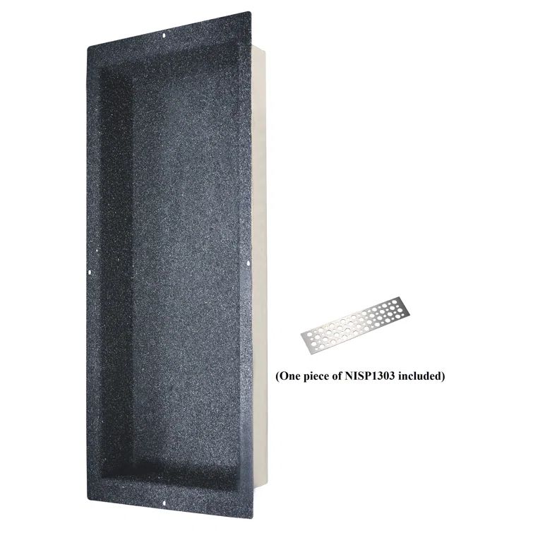 Rectangular Stainless Steel Shower Niche with Support Plate