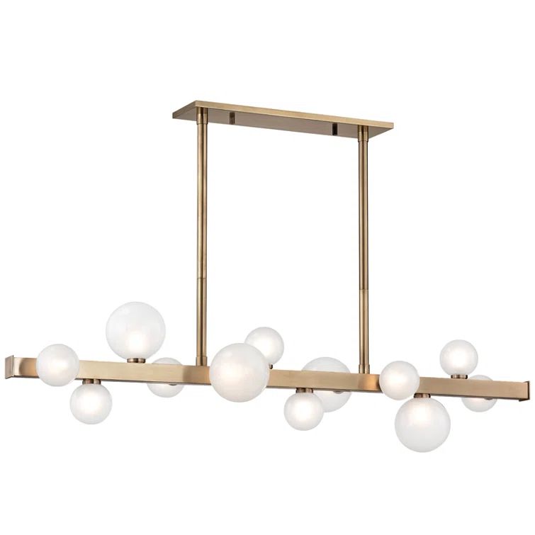 Aged Brass Mini Hinsdale 12-Light LED Globe Chandelier