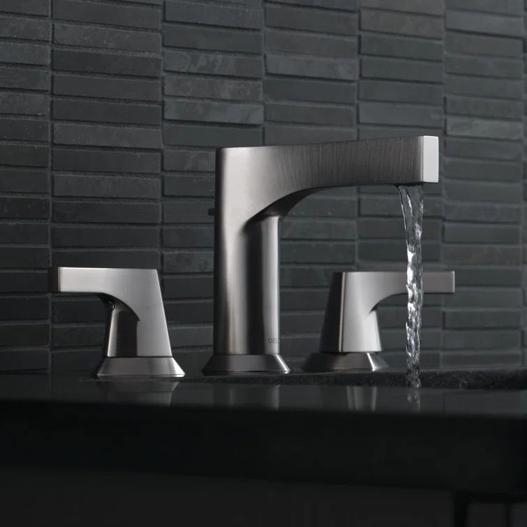Stainless Steel Modern Widespread Bathroom Faucet