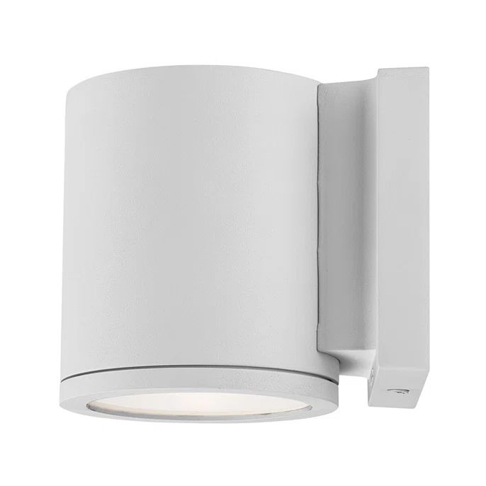 Sleek Cylinder 5" White LED Sconce - Energy Star Dimmable