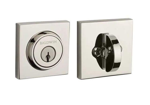 Polished Nickel Modern Solid Brass Single Cylinder Deadbolt