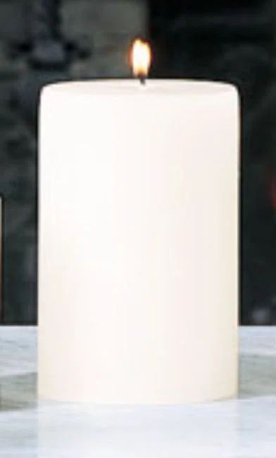 Ivory Flameless Dripless Paraffin Pillar Candle