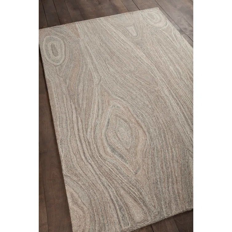 Elysian Fields Gray Hand-tufted Wool Rectangular Area Rug