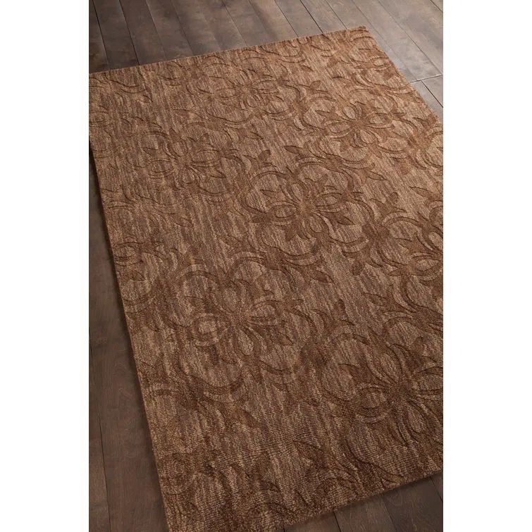 Handmade Tufted Gray Wool Rectangular Area Rug, 7' x 10'