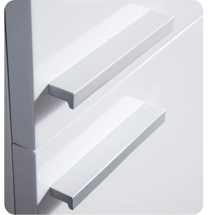 Modern White Laminated MDF Wall Mount Bathroom Cabinet