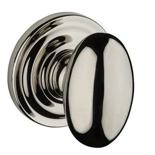 Polished Nickel Solid Brass Traditional Egg-Shaped Door Knob