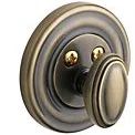 Satin Brass & Black Round Universal Handing Deadbolt Lock