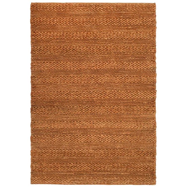 Gold Hand-Knotted Cotton Rectangular Rug, 2'3" x 4'