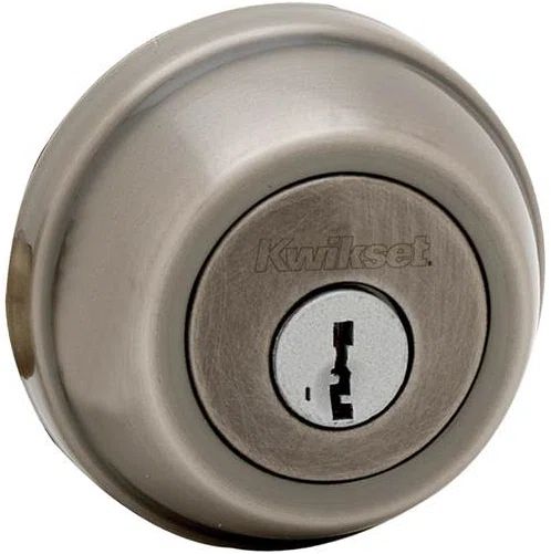 Satin Nickel Double Cylinder Deadbolt with SmartKey Security