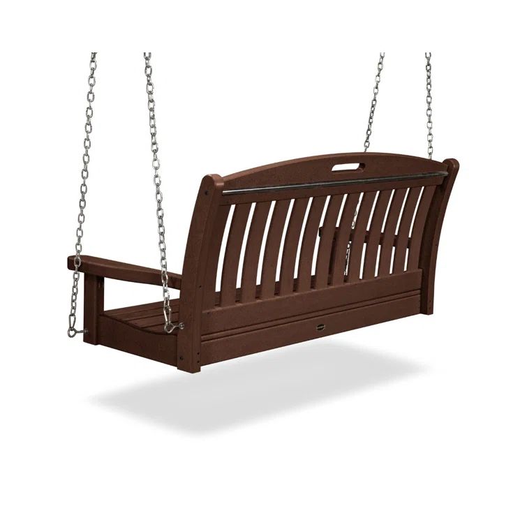 Mahogany 48" Nautical Outdoor Swing with Chains