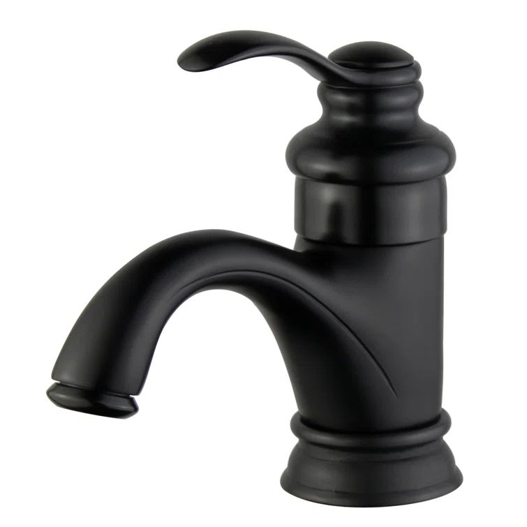 Barcelona New Black Single Handle Bathroom Faucet with Pop-Up Drain