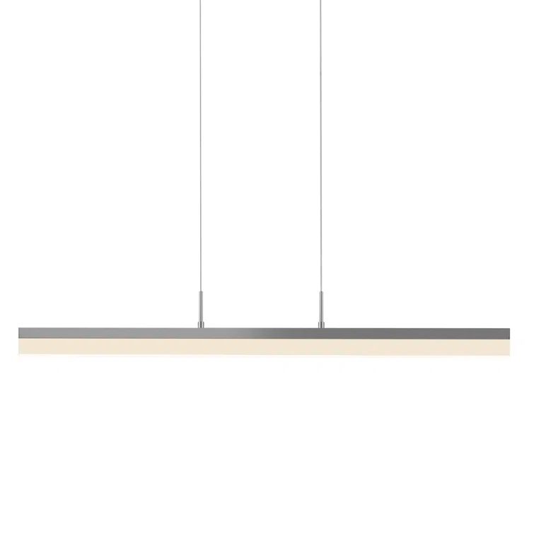 Stiletto Bright Satin Aluminum LED Kitchen Island Pendant