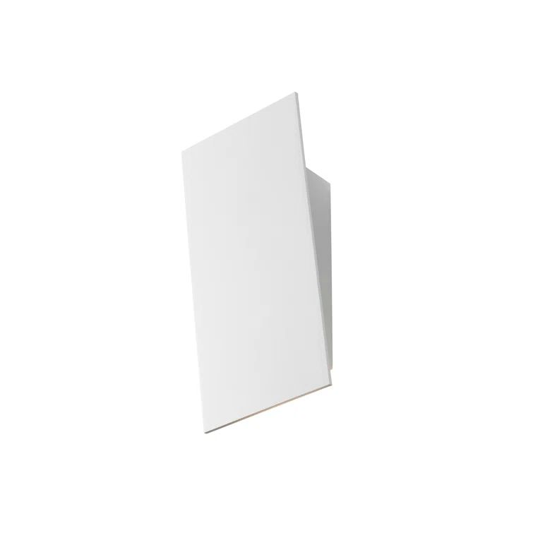 Sleek Textured White LED Dimmable Wall Sconce