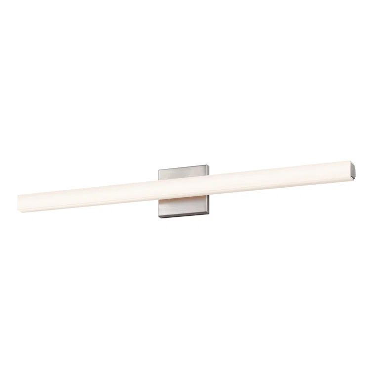 Sleek 32" Satin Nickel Dimmable LED Bath Bar