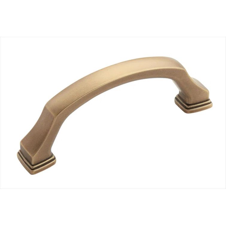 Gilded Bronze 3-3/4 Inch Traditional Cabinet Pull
