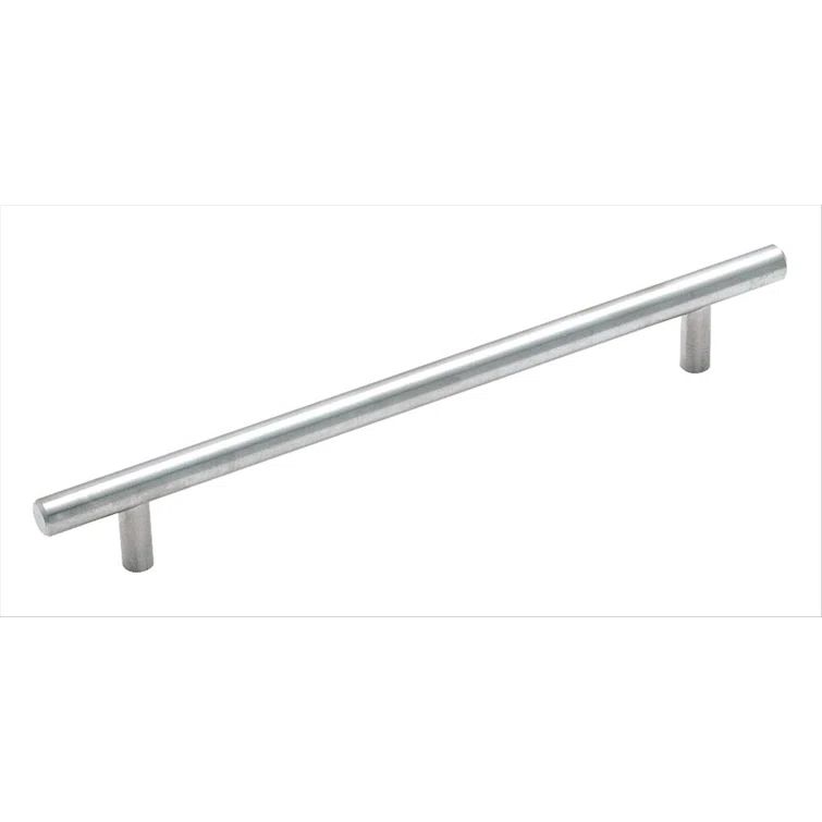 10-1/16 Inch Brushed Stainless Steel Bar Pull with Mounting Hardware