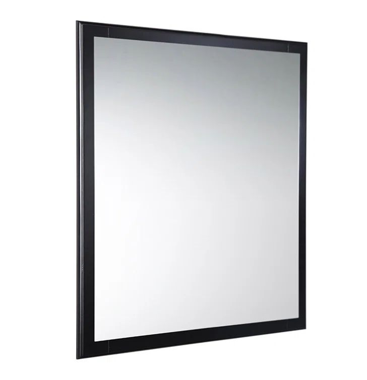 Oxford Espresso Carved Wood 26" Rectangular Bathroom Vanity Mirror