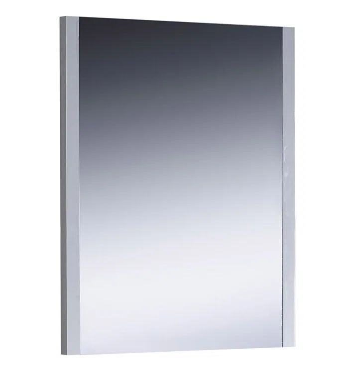 Modern Rectangular Frameless White Wood Vanity Mirror 25.5"x31.5"