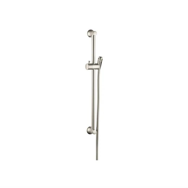 Elegante 24'' Polished Nickel Modern Slide Bar with Techniflex Hose