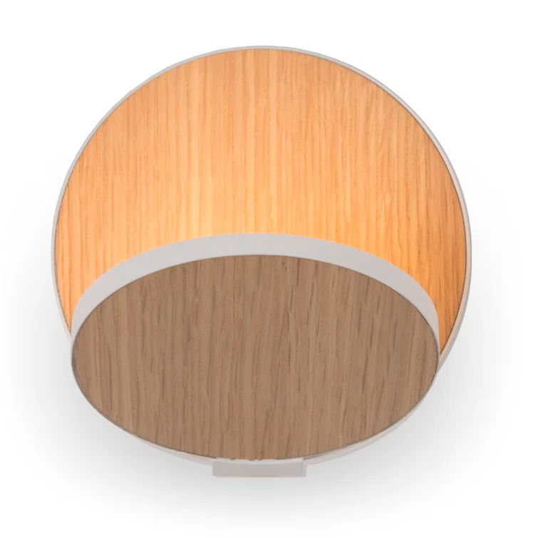 White Oak LED Wall Sconce with Dimmable Feature