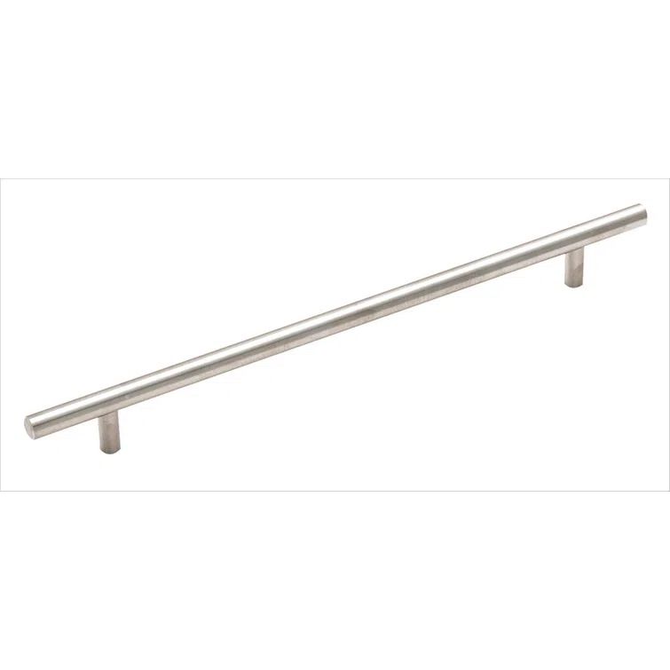 10-1/16 Inch Brushed Stainless Steel Bar Pull with Mounting Hardware