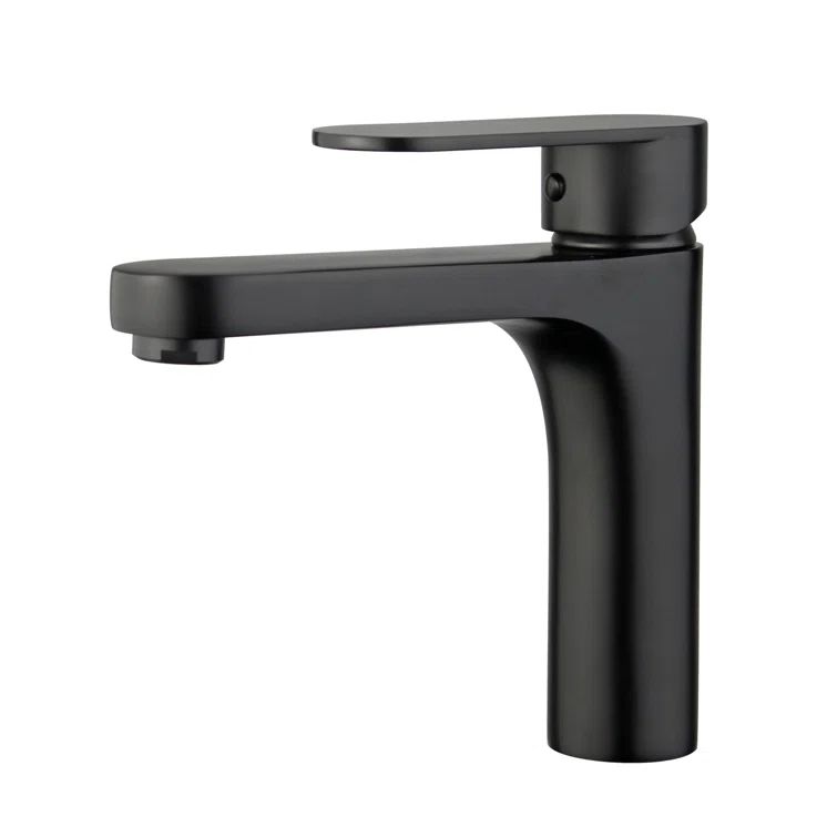New Black Stainless Steel Single-Hole Bathroom Faucet with Pop-Up Drain