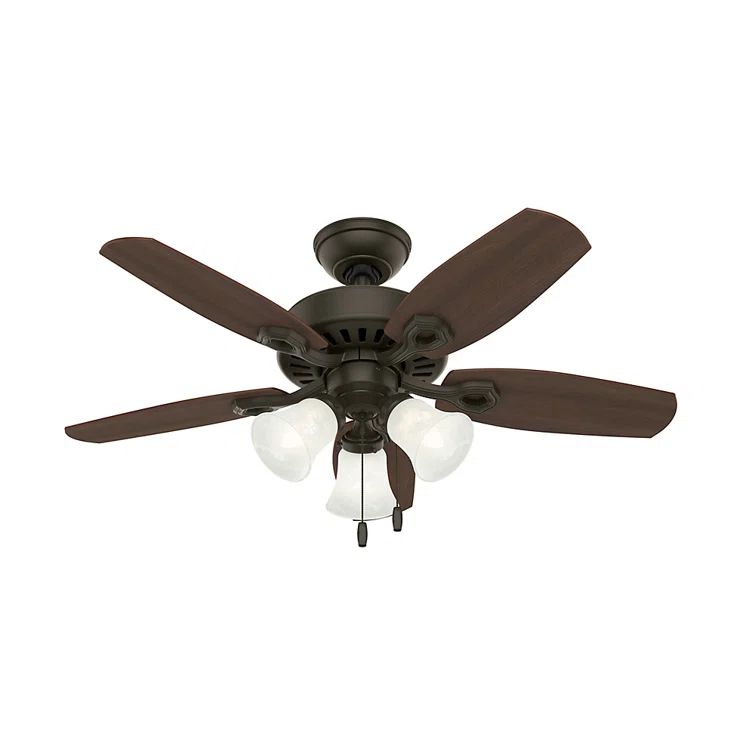 Elegant 42" New Bronze Ceiling Fan with Cherry & Mahogany Blades