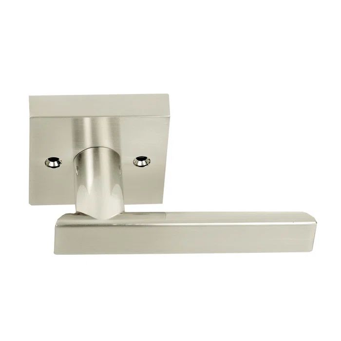 Satin Nickel Modern Zinc and Steel Door Lever
