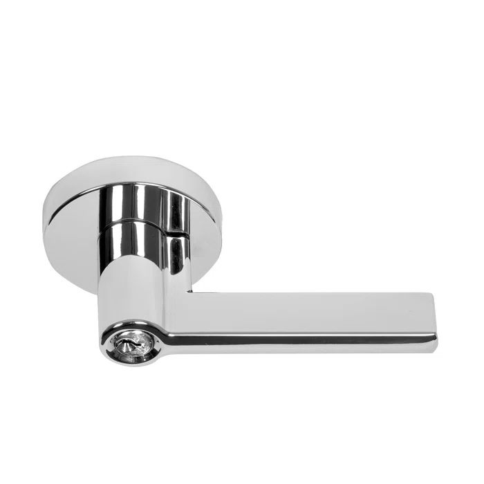 Rockaway Beach Chrome Finish Keyed Entry Door Lever