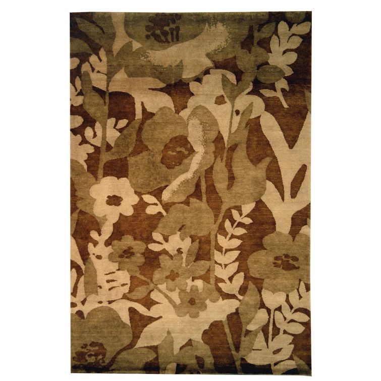 Hand-Knotted Multicolor Wool Floral 8' x 10' Area Rug