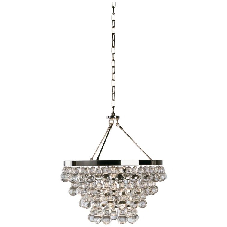 Radiant Nickel & Crystal 4-Light Tiered Chandelier