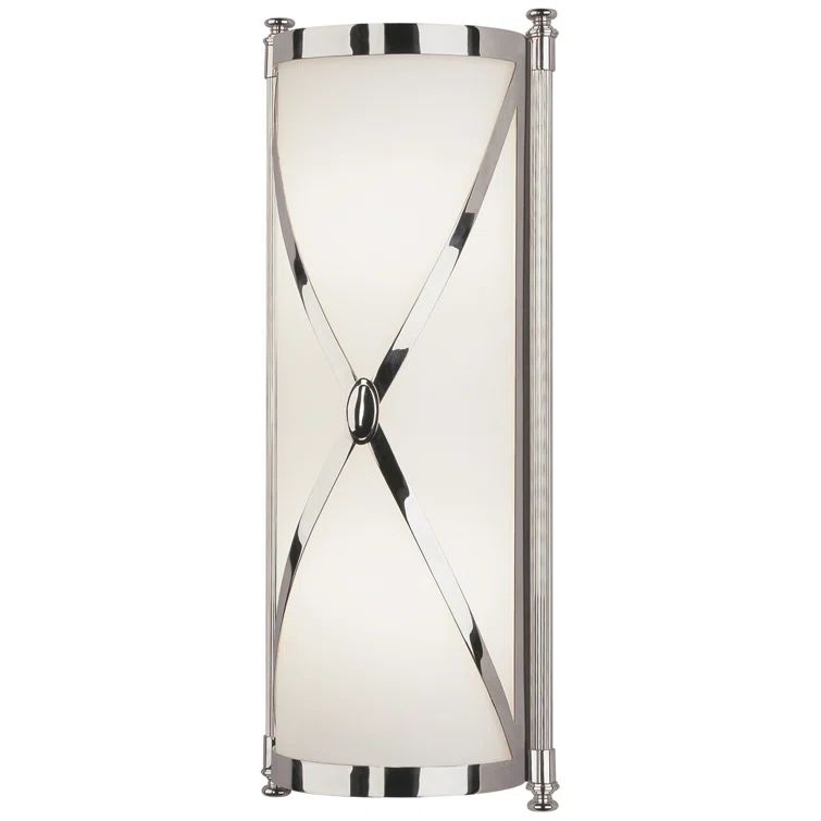 Chase Polished Nickel and Frosted Glass Elegant Wall Sconce