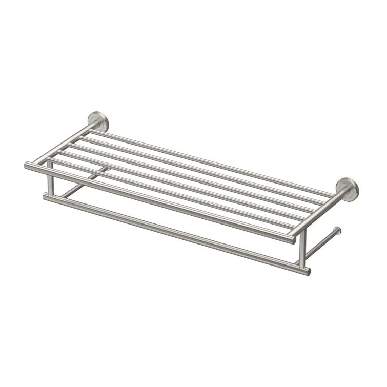 Satin Nickel Wall Mounted Minimalist Towel Rack