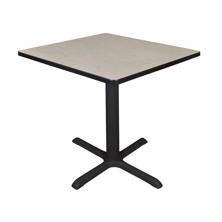Maple and Steel 36" Square Dining Table