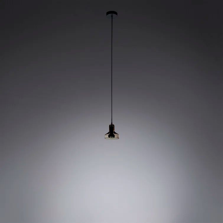Artemide Black and Brown Glass Cone Pendant Light