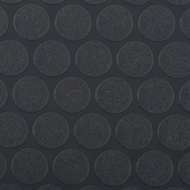 Slate Gray Lightweight Vinyl Garage Floor Roll with Coin Pattern