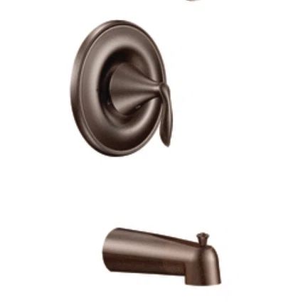 Eva Transitional Distressed Bronze Wall-Mounted Shower Trim Kit