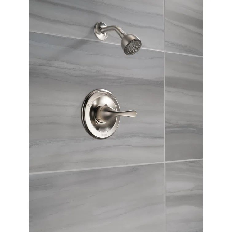 Brushed Stainless Steel Wall-Mounted Shower Lever Trim Kit