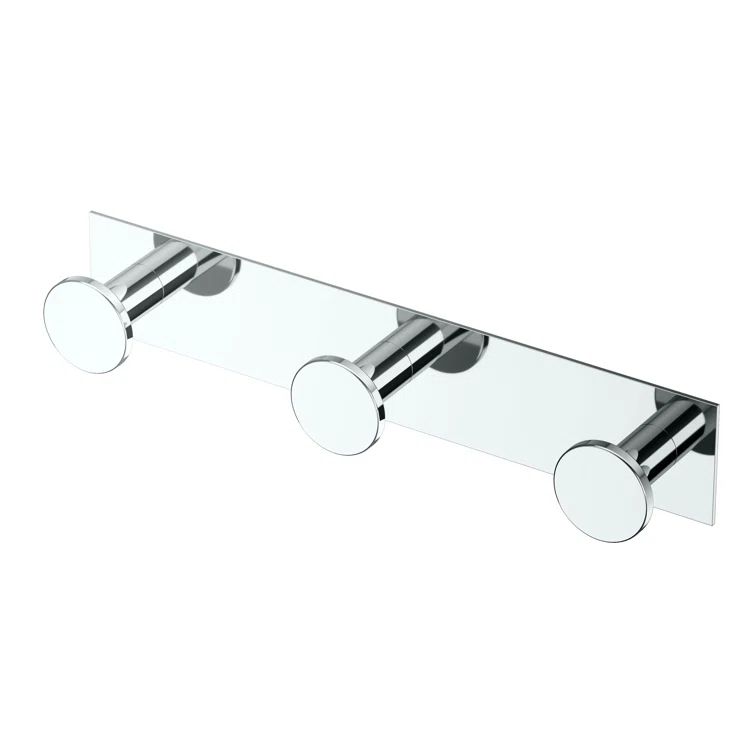 Chrome Modern Triple Wall Hook