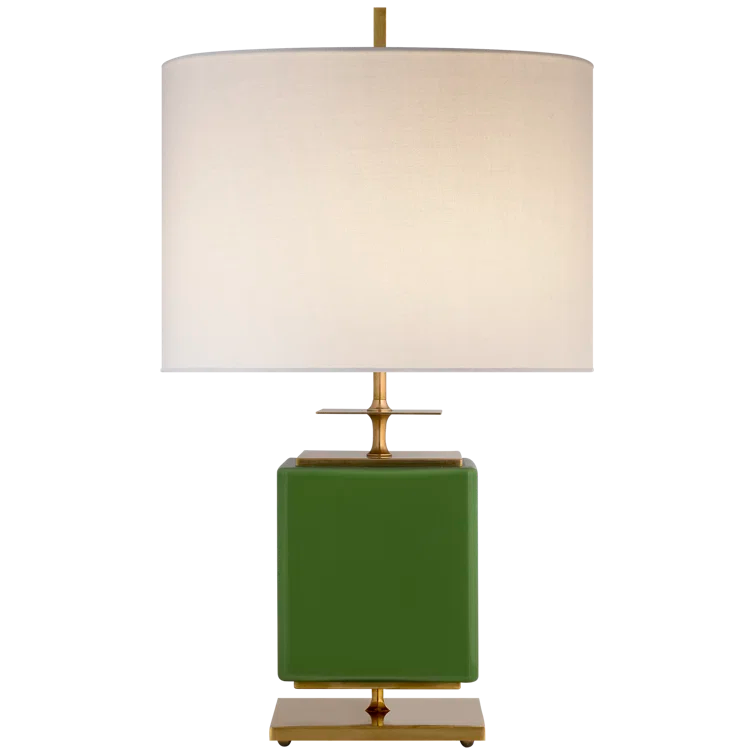 Adjustable Green and Cream Outdoor Table Lamp