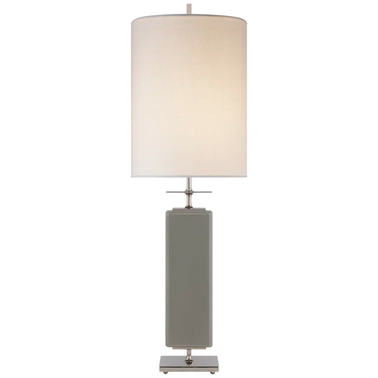 Beekman Adjustable Grey Outdoor Table Lamp with Cream Shade