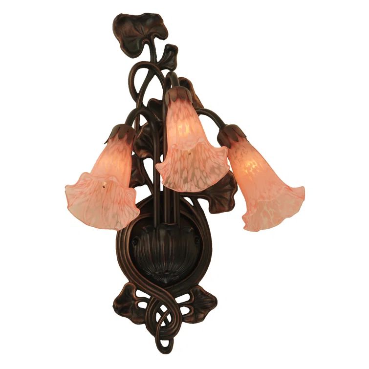 Lilypad Enchantment 3-Light Bronze & Black Wall Sconce