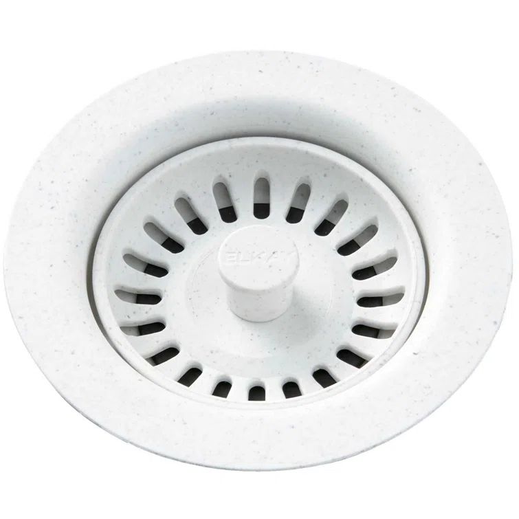 White Polymer Rust Resistant Basket Strainer with Stopper