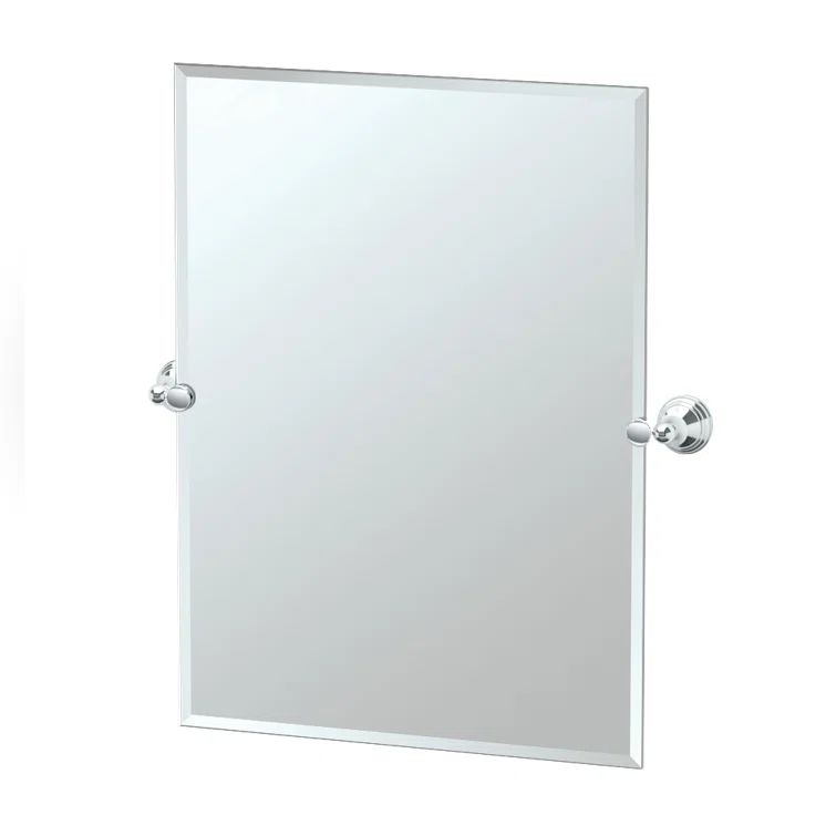Charlotte Polished Chrome 31.5" Frameless Rectangular Vanity Mirror