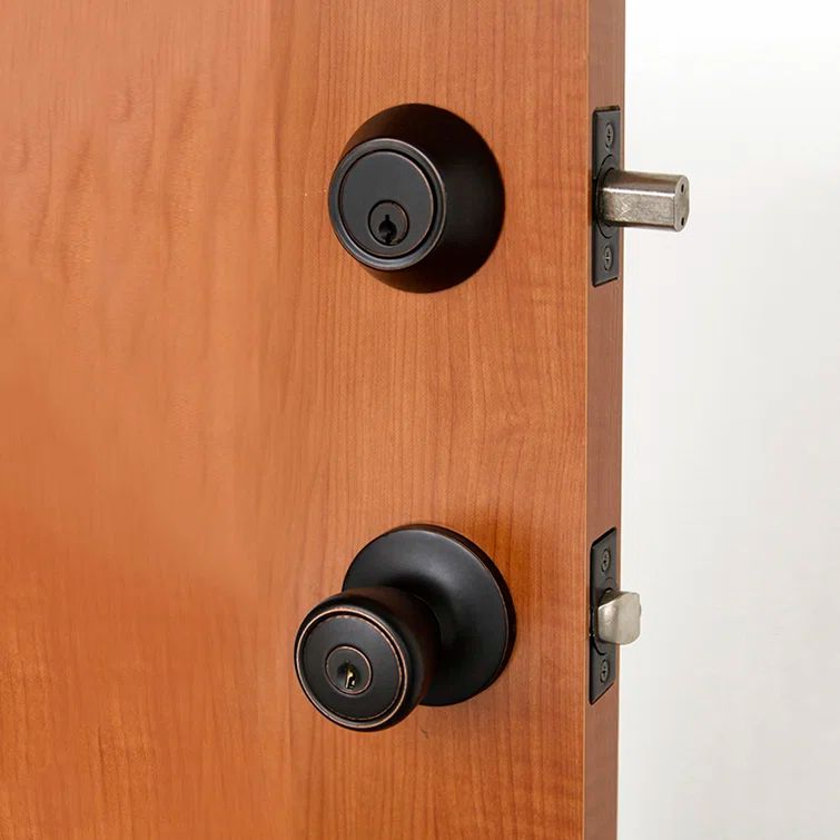 Oil Rubbed Bronze Entry Knob and Deadbolt Set